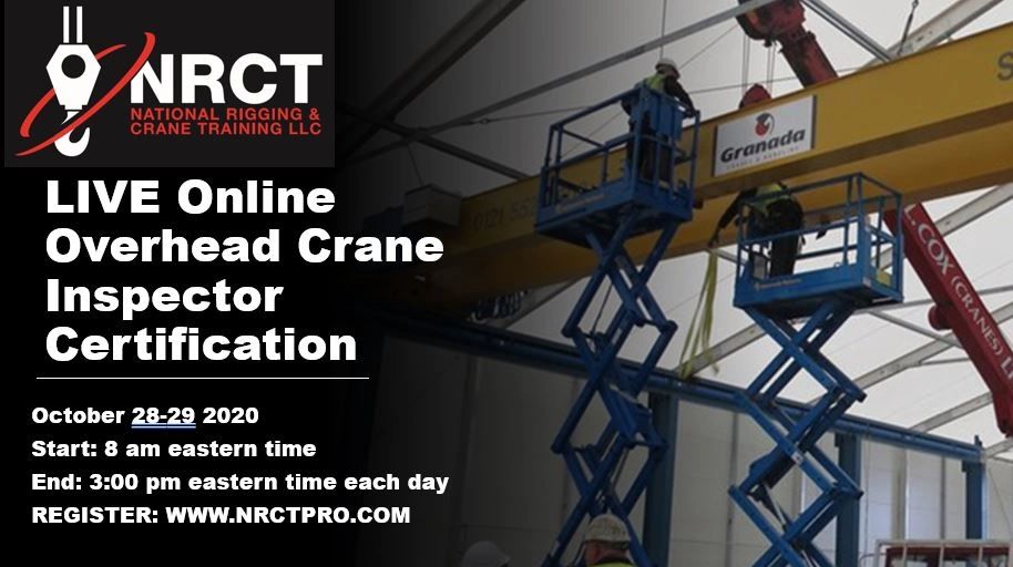 Overhead Crane Inspection Certification LIVE ONLINE
